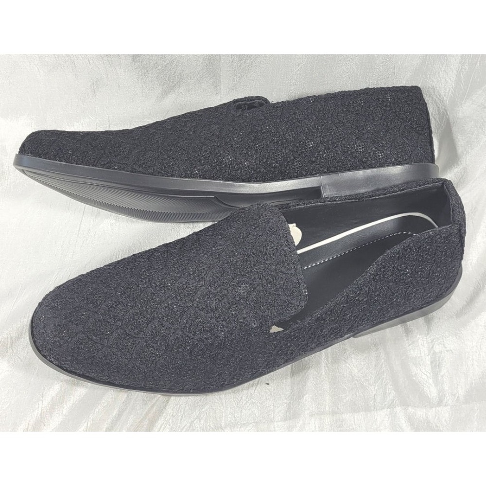 Men's Sequin Sparkle Khussa Loafer Shoes - Black - Size 13